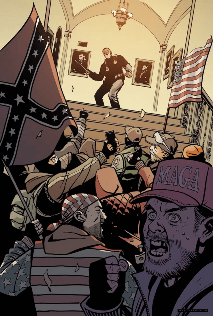 Alan Jenkins Graphic Novel Cover feature a attack on Capital Hill